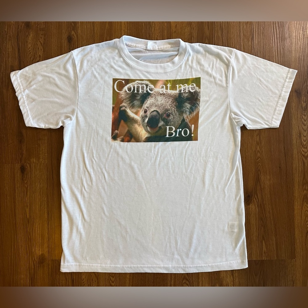 Vapor Apparel Koala "Come at me Bro" White Graphic Tee